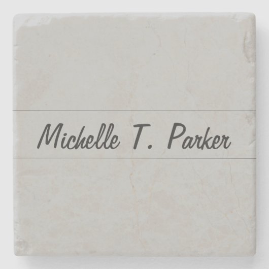 プロフェッショナルエレガント平易ミニマル書 ストーンコースター (正面)