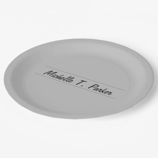 プロフェッショナルエレガント平易ミニマル書 ペーパープレート (アングル)