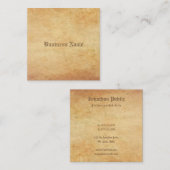 プロフェッショナルエレガント懐かしい紙ルッククール スクエア名刺 (正面/裏面)