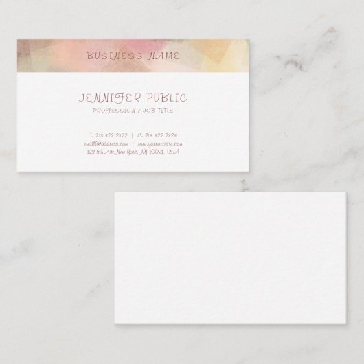 プロフェッショナルエレガント抽象芸術アーモダントテンプレート 名刺 (正面/裏面)