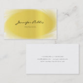プロフェッショナルエレガント書道トレンディー金ゴールドルクセ 名刺 (正面/裏面)