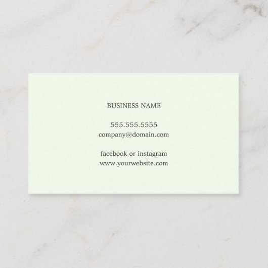 プロフェッショナルエレガント栄養士ダイエットヘルス 名刺 (裏面)