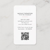 プロフェッショナルエレガント水彩ワイルドフラワーQRコード 名刺 (正面)