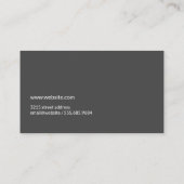 プロフェッショナルエレガント深いレッドグレー 名刺 (裏面)