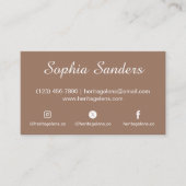 プロフェッショナルエレガント温自然度Taupeホワイトクリーン 名刺 (正面)