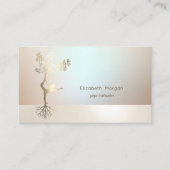 プロフェッショナルエレガント発光樹木少女シルエット 名刺 (正面)
