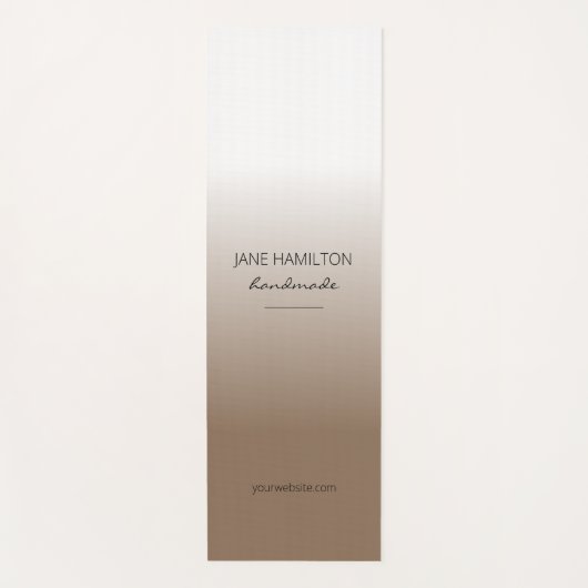 プロフェッショナルエレガント白茶エクササイズマット ヨガマット (正面)