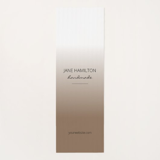 プロフェッショナルエレガント白茶エクササイズマット ヨガマット (裏面)