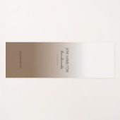 プロフェッショナルエレガント白茶エクササイズマット ヨガマット (正面(横))