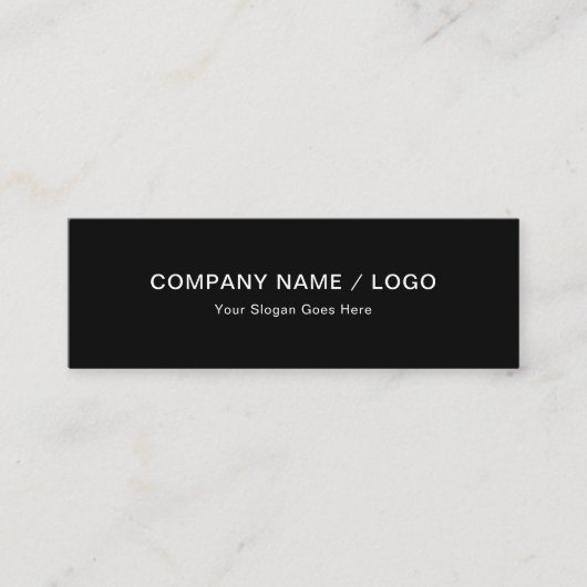 プロフェッショナルエレガント白黒シンプル平野 スキニー名刺 (正面)