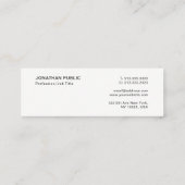 プロフェッショナルエレガント白黒シンプル平野 スキニー名刺 (裏面)