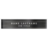 プロフェッショナルエレガント白黒デスク デスクネームプレート (正面)