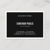 プロフェッショナルエレガント白黒モダンシンプル 名刺 (正面)