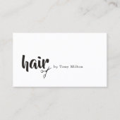 プロフェッショナルエレガント白黒美容師 名刺 (正面)