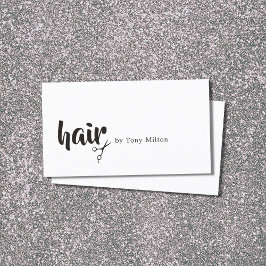 プロフェッショナルエレガント白黒美容師 名刺