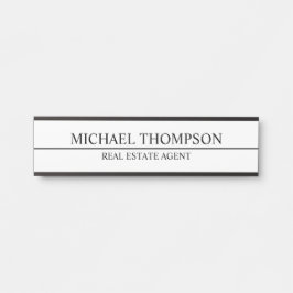 プロフェッショナルエレガント白黒 サインプレート