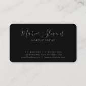 プロフェッショナルエレガント白黒 名刺 (裏面)