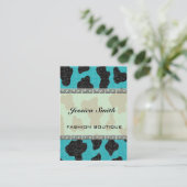 プロフェッショナルエレガント級牛ダマスクターコイズ 名刺 (スタンド正面)