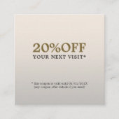 プロフェッショナルエレガント美しいサロンクーポン 割引カード (正面)