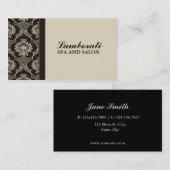 プロフェッショナルエレガント美容師ダマスクフローラ 名刺 (正面/裏面)