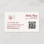 プロフェッショナルエレガント自然ピンクベージュ気にシンプル 名刺 (裏面)