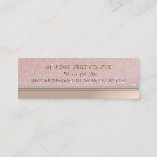 プロフェッショナルエレガント裁縫マシンの猫のキラキラ スキニー名刺 (裏面)