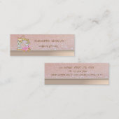 プロフェッショナルエレガント裁縫マシンの猫のキラキラ スキニー名刺 (正面/裏面)