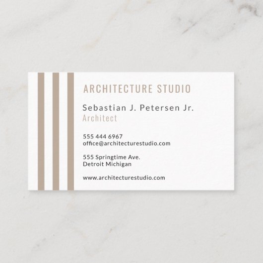 プロフェッショナルエレガント設計者モダン 名刺 (裏面)