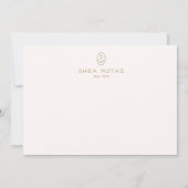 プロフェッショナルエレガント赤面ピンクパターンモノグラム サンキューカード (正面)