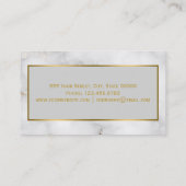 プロフェッショナルエレガント金ゴールドの白への影響 名刺 (裏面)