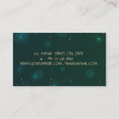 プロフェッショナルエレガント金ゴールドグリッターヨガガガールグリーン 名刺 (裏面)