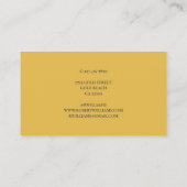 プロフェッショナルエレガント金ゴールドダークグレーモノグラム 名刺 (裏面)