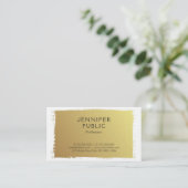 プロフェッショナルエレガント金ゴールドデザインエリートラグジュアリー 名刺 (スタンド正面)