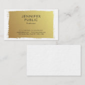 プロフェッショナルエレガント金ゴールドデザインエリートラグジュアリー 名刺 (正面/裏面)