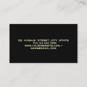 プロフェッショナルエレガント金ゴールドハウスルーフ 名刺 (裏面)