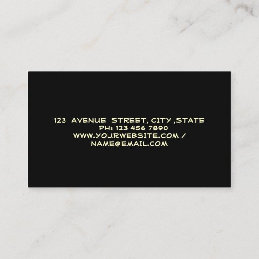 プロフェッショナルエレガント金ゴールドハウスルーフ 名刺 (裏面)