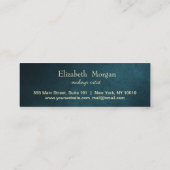 プロフェッショナルエレガント金ゴールドハートグリーンレザー ロイヤリティカード (裏面)