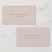 プロフェッショナルエレガント金ゴールドモダン文字ミニマル 名刺 (正面/裏面)