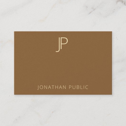 プロフェッショナルエレガント金ゴールドモノグラムプレミアムパール 名刺 (正面)