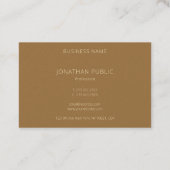 プロフェッショナルエレガント金ゴールドモノグラムプレミアムパール 名刺 (裏面)