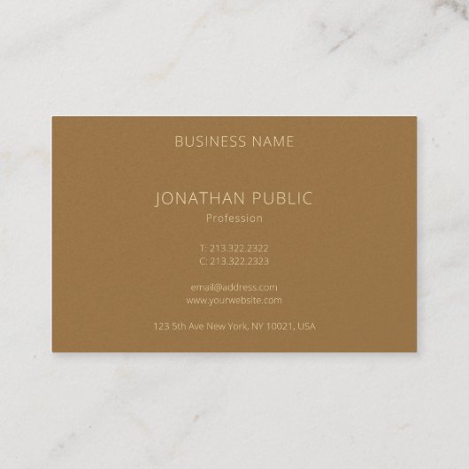 プロフェッショナルエレガント金ゴールドモノグラムプレミアムパール 名刺 (裏面)