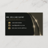 プロフェッショナルエレガント金ゴールドライオンのロゴ 名刺 (裏面)