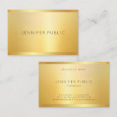 プロフェッショナルエレガント金ゴールドルックエリートテンプレートリュックス 名刺 (正面/裏面)