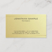 プロフェッショナルエレガント金ゴールドルックミニマリストラグジュアリー 名刺 (正面)