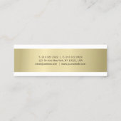 プロフェッショナルエレガント金ゴールドルッモダンクシンプルプレーン スキニー名刺 (裏面)