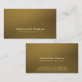 プロフェッショナルエレガント金ゴールドルッモダンクデラックス 名刺 (正面/裏面)
