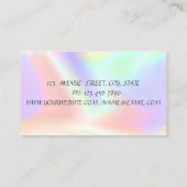 プロフェッショナルエレガント金ゴールドロータス，ホログラフィック 名刺 (裏面)