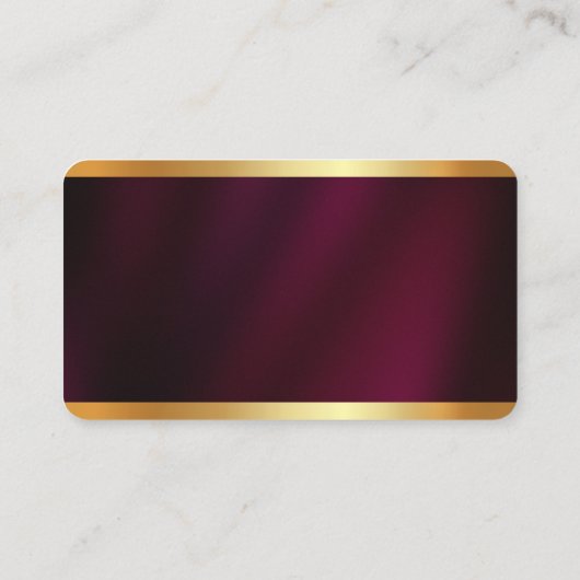 プロフェッショナルエレガント金ゴールド文字丸コーナー 名刺 (裏面)