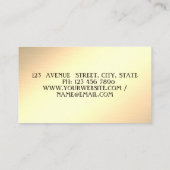 プロフェッショナルエレガント金ゴールド、ストライプ、ピンクフラミンゴ 名刺 (裏面)