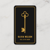 プロフェッショナルエレガント金ゴールド&ブラック実在エテートシック 名刺 (正面)